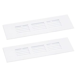 Alumiiniumisulamist õhutusrest kappidele, valge (2tk, 150x50mm)