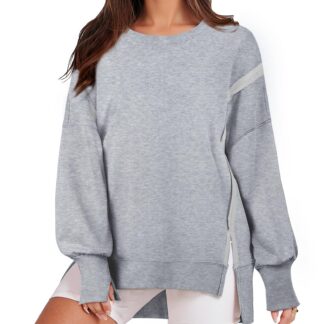 Naiste laia lõikega hall pusa suurus M