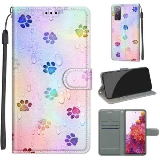 Samsung Galaxy S20 FE nahast klapiga telefonikaaned, põrutuskindel, jalajälje mustriga