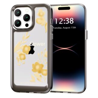 iPhone XS Max telefonikaaned, õhukesed, löögikindlad, kriimustuskindlad, läbipaistvad, halli lillemustriga