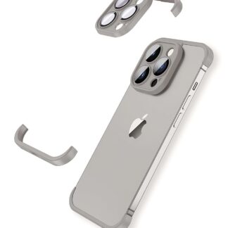 iPhone 16 Pro Max telefonikaaned, põrutuskindel, õhuke, titaanihall