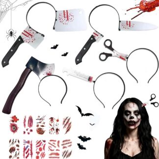 Õudsad peavõrud 5tk + verised kleepsud