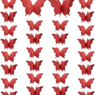 3D pabertliblikatega vanikud, punane (4tk)