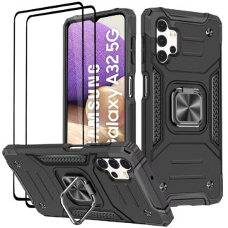 Samsung Galaxy A32 5G telefonikaaned ja ekraanikaitsed (2tk), must