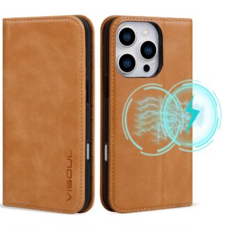 iPhone 16 Pro Max telefonikaaned, ehtsast nahast, pruun