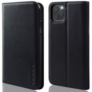 iPhone 11 Pro Max telefonikaaned, nahast, must