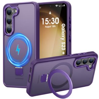 Samsung Galaxy S23 Plus telefonikaaned, magnetkinnitusega, tumevioletne