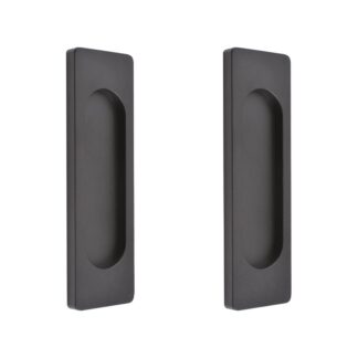 Kleebitavad ristkülikukujulised käepidemed, mattmust (2tk, 10cm)