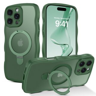 iPhone 16 Pro telefonikaaned tugijalaga, magnetilised, roheline