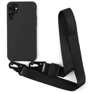 Samsung Galaxy S23 Ultra telefonikaaned rihmaga, must