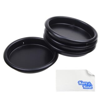 Ümmargused kapiukse käepidemed, must 4tk