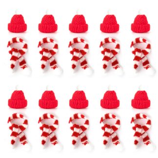 Mini jõulumütsid ja -sallid pudelitele, nukkudele vms (20tk)