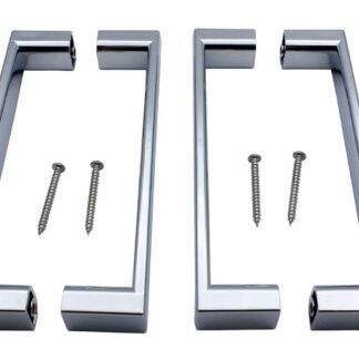 Dušikabiini uksekäepidemed, kroomitud (2 paari, 15cm)