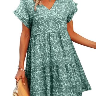 Suvine t-särk-kleit naistele, põlvini M