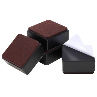 Kleebitavad mööbli kõrgenduspadjad, must (3cm), 4 tk