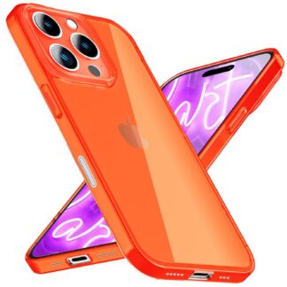 iPhone 16 Pro TPU telefonikaaned, põrutuskindel, poolläbipaistev, oranž