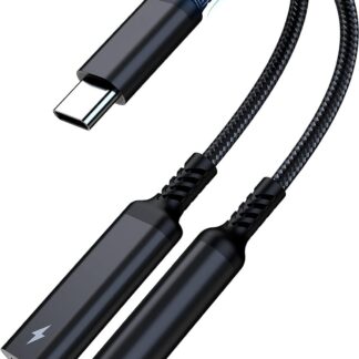 USB-C ja 3.5mm kõrvaklappide adapter PD-laadimisega
