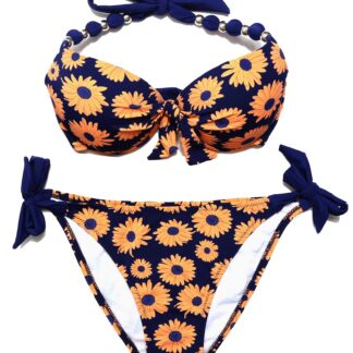 Naiste bikiinikomplekt, push-up rinnahoidjaga, külgedelt seotav (s. M)