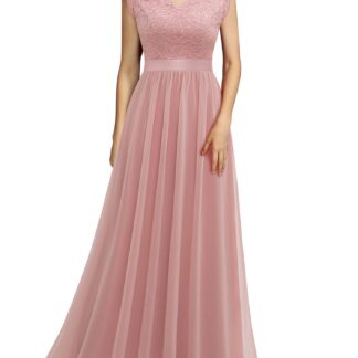 Elegantne pitsist ja šifoonist maksikleit (XL)