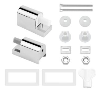 WC-poti kaane kinnituskomplekt, valge (2tk)