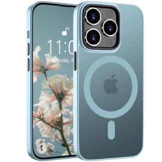 Magnetilised telefonikaaned iPhone 11 Pro Max, MagSafe'iga, põrutuskindel, helesinine