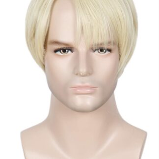 Lühike blond parukas meestele