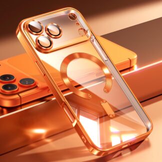 iPhone 17 Pro Max telefonikaaned, kaamera- ja ekraanikaitsega, oranž