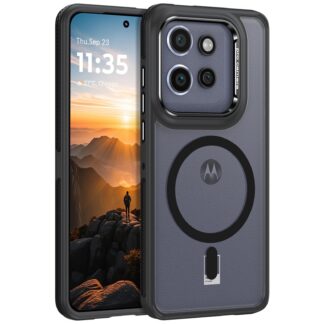 Motorola Edge 50 Neo telefonikaaned, läbipaistev, põrutuskindel, must