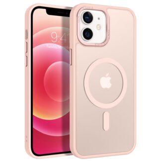 iPhone 12/12 Pro telefonikaaned, MagSafe'iga, matt, põrutuskindel, roosa