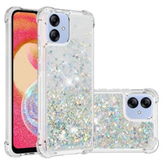 Samsung A04E telefonikaaned, vedela sädelusega, põrutuskindel, hõbedane