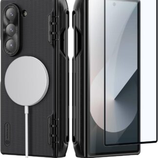 Samsung Galaxy Z Fold 6 telefonikaaned, pliiatsihoidikuga, must