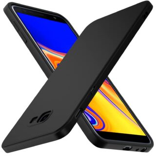 Samsung Galaxy J4+ telefonikaaned, põrutuskindel, mattmust