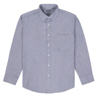 Meeste pikkade varrukatega puuvillane särk, hall (2XL)