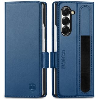 Samsung Galaxy Z Fold6 telefonikaaned, nahast, sinine