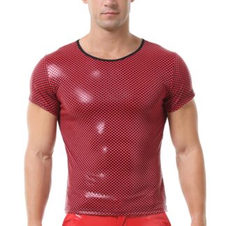Kunstnahast topp meestele, punane (s. XXL)