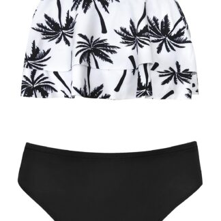 Tüdrukute ujumisriided mustvalge (s. 6-8 aastat)