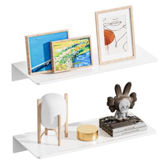 Valge metallist seinariiul (2tk, 30cm)