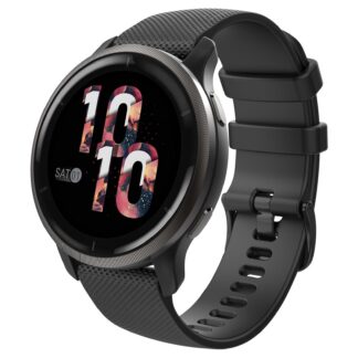 Garmin Vivoactive 4S/Venu 4 kellarihm, silikoonist, must (41mm)