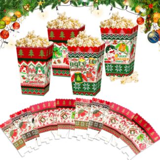 Jõuluteemalised popkornikarbid 12 tk