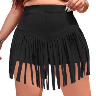 Naiste mustad narmastega lühikesed püksid (s. XS)