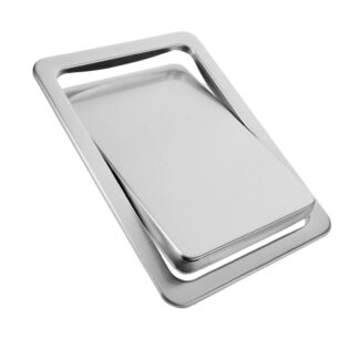 Roostevabast terasest sisseehitatud prügikasti kaas