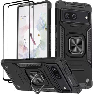 Pixel 7 telefonikaaned koos ekraanikaitsega, must