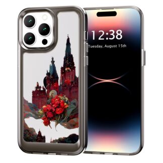 iPhone 11 telefonikaaned, õhuke, põrutuskindel, kriimustusvastane, hall lilleline