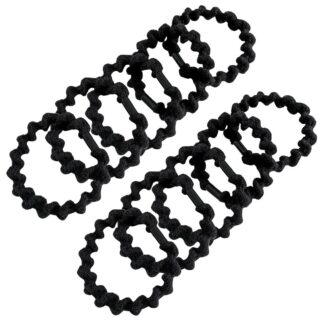 Mustad spiraalsed juuksekummid (10tk)