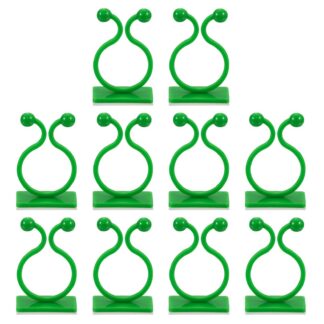 Kleebitavad reguleeritavad taime- ja kaabliklambrid, rohelised (200tk, 19mm)