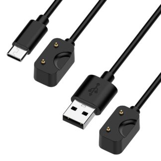 Punutud USB-A ja USB-C kaabel Samsung Galaxy Fit3-le, must (1m)