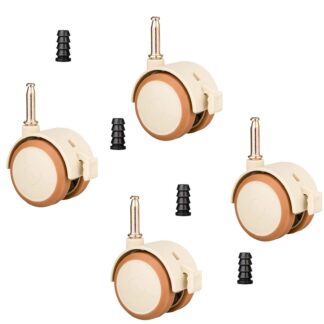 Pööratavad kummirattad, vaiksed, piduriga (4tk, 10.5mm)