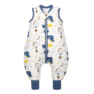 Laste talvine magamiskott jalgadega, puuvillane, dinosauruse mustriga (s. 85-95cm)