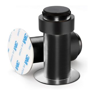 Roostevabast terasest uksepiiraja, isekleepuv, kummiga, must (10cm)