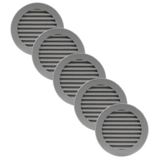 Mustad ümmargused ventilatsioonirestid putukavõrguga (5tk)